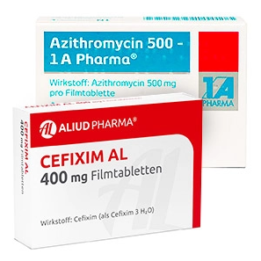 Cefixim 400 mg + Azithromycin 500 mg